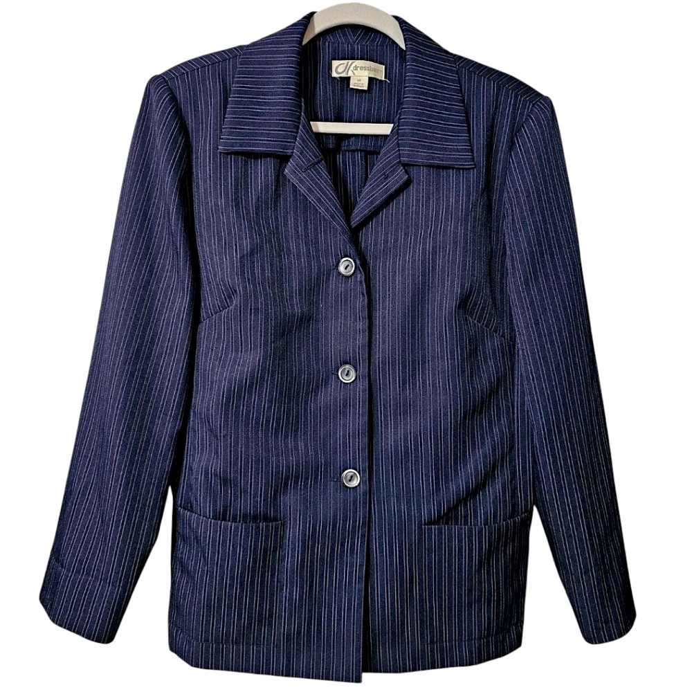 Dressbarn Pinstripe Suit Jacket - Size 14